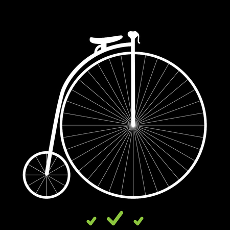 古いレトロな自転車のイラスト素材 ベクタ Image
