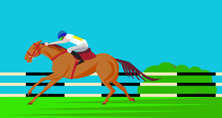 Horse Ride Competition Poster Design Vector Illustration