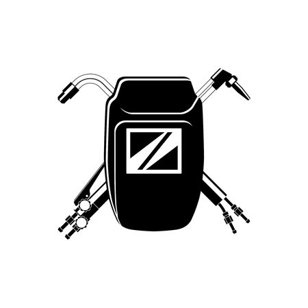 Welding icon for your company. Welding mask and cutting torches