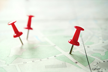 map marking pins