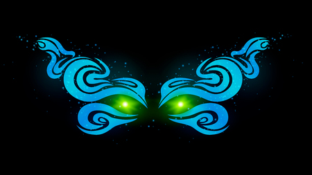 暗闇の中で光る緑目 ブルーの美しい 滑らかなパターン モンスターの神秘的な目は デザインとアート ベクトルの図 Eps 10のイラスト素材 ベクタ Image 暗闇の中で光る緑目 ブルーの美しい 滑らかなパターン モンスターの神秘的な目は デザインとアート ベクトルの図 Eps 10のイラスト素材 ベクタ Image