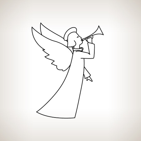 christmas angel on a light background christmas decorations drawing in linear style black - A Christmas Angel christmas angel on a light background christmas decorations drawing in linear style black - A Christmas Angel