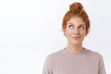 Redhead curly skinny messy