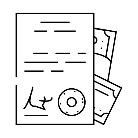 black and white document with money clip art preview