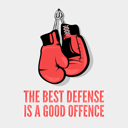 La Meilleure Defense Est Une Bonne Attaque Citation De Motivation Et D Inspiration Affiche Sur Le Theme De La Boxe Parfait Pour Les Clubs Sportifs Impression De T Shirts Affiches Cartes Clip Art