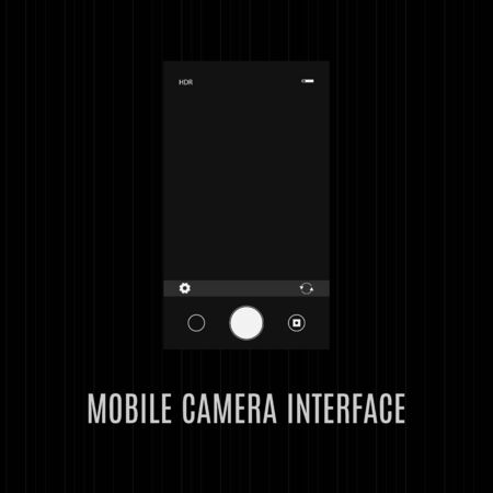 モバイル カメラ フレームの図 スマート フォン アプリケーションの Uiのイラスト素材 ベクタ Image モバイル カメラ フレームの図 スマート フォン アプリケーションの Uiのイラスト素材 ベクタ Image
