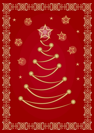 elegant christmas flyer or corporate greeting card template with stylized golden tree drawing and vintage golden - Corporate Greeting Cards elegant christmas flyer or corporate greeting card template with stylized golden tree drawing and vintage golden - Corporate Greeting Cards