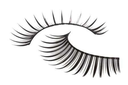 ресницы: Isolated macro image of artificial eyelashes.