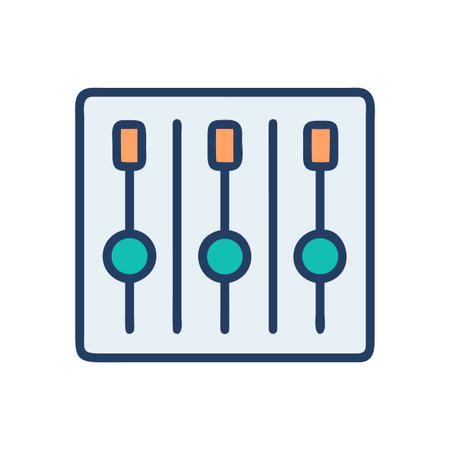 colorful audio mixer icon clip art preview