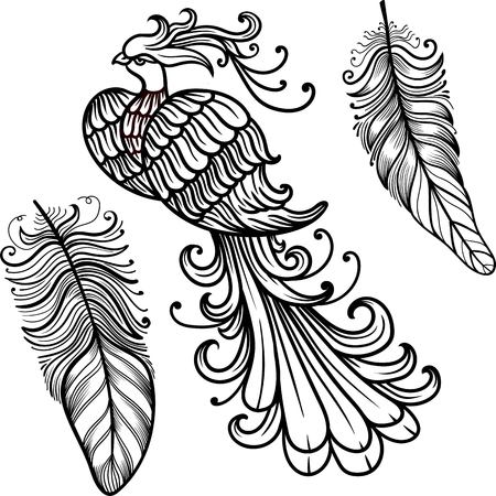 シルエット火の鳥フェニックス のイラスト素材 ベクタ Image シルエット火の鳥フェニックス のイラスト素材 ベクタ Image