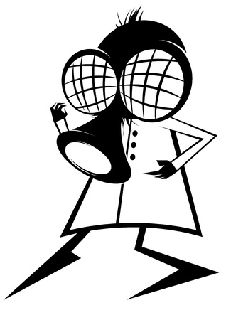 funny monster fly Vector Illustration