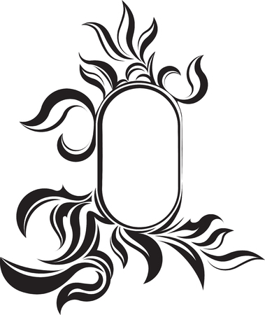 oval frame tattoo design. unusual oval vintage frame for your design or tattoo. stock vector - 49076943 tattoo o