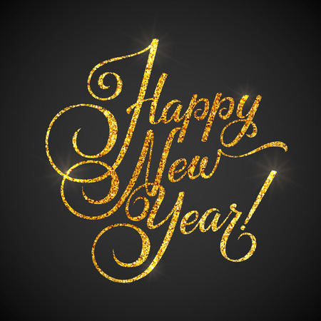 ゴールド ハッピーニューイヤー カード黄金の光沢のあるキラキラ 書道挨拶ポスター Tamplate 黒背景の光るイラスト のイラスト素材 ベクタ Image ゴールド ハッピーニューイヤー カード黄金の光沢のあるキラキラ 書道挨拶ポスター Tamplate 黒背景の光るイラスト のイラスト素材 ベクタ Image