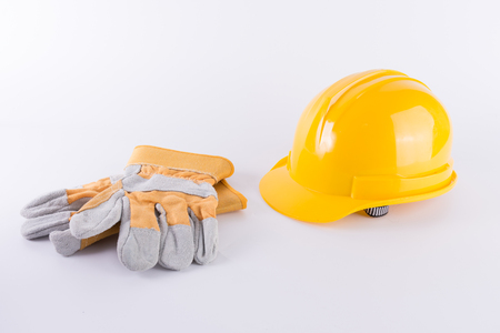 Download Yellow Safety Helmet And Safety Gloves On White Background Hard Stock Photo Picture And Royalty Free Image Image 92801832 PSD Mockup Templates
