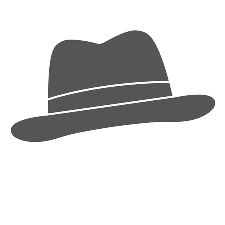 Vintage man s felt hat label. Design template for label, banner, badge, logo.
