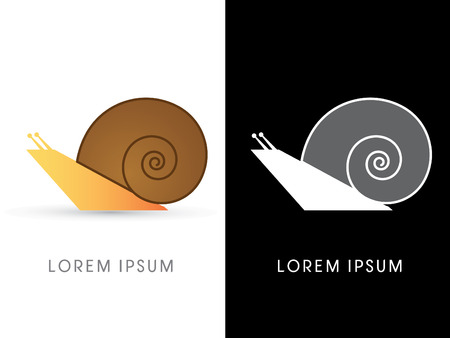Snail isolated, graphic vector. Иллюстрация