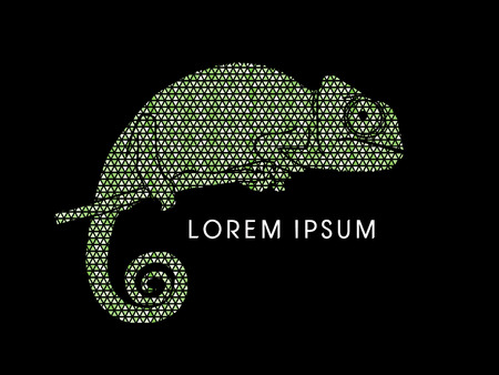 緑と青オッドアイのイラスト素材 ベクタ Image