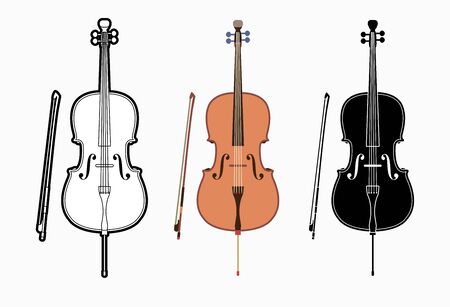 Cello instrument cartoon music graphic vector