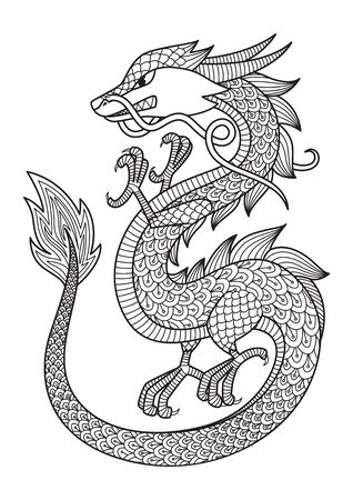 Dragon tattoo coloring pages