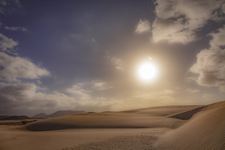 Low sun late afternoon,showing textures and patterns in the sand in the natural park,corralejo,fuerteventura,canary-islands,spain.