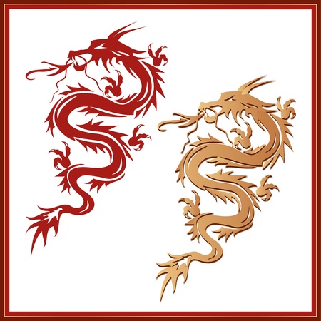 illustration of golden dragon in the asian style royalty free illustration of golden dragon in the asian style royalty free