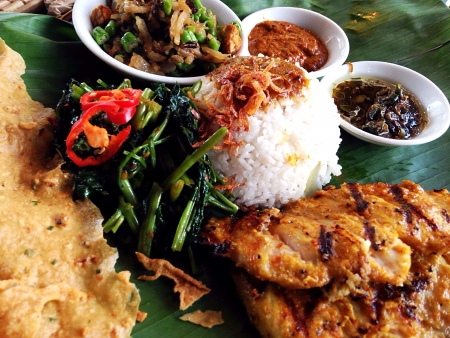 米料理とおいしいインドネシア チキン の写真素材 画像素材 Image