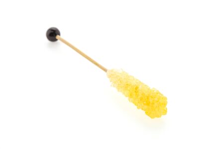 結晶砂糖スティックに孤立した白い背景 の写真素材 画像素材 Image