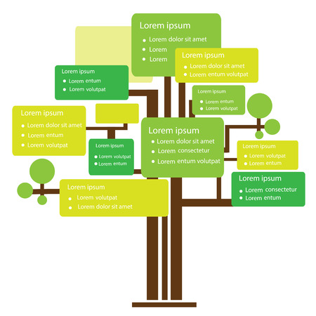 Infographic Design Tree Template For Business And Education