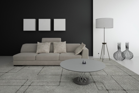 Gray colored modern design living room interior royalty free stock ... Design nappali