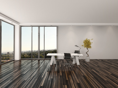 modern home office interior design with two office chairs on either side of a white desk - Modern Home Office For Two modern home office interior design with two office chairs on either side of a white desk - Modern Home Office For Two