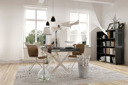 innenarchitektur für büroflächen kreative standardbild zeitgenössische architektur innenarchitektur aus einem geräumigen weiß büro mit bücherregale an der ecke aus einem geräumigen innenarchitektur für büroflächen kreative standardbild zeitgenössische architektur innenarchitektur aus einem geräumigen weiß büro mit bücherregale an der ecke aus einem geräumigen