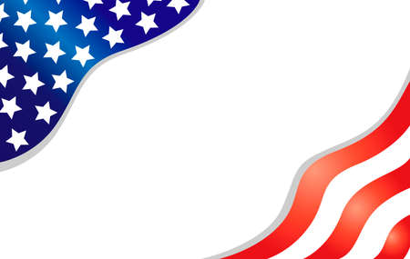 Abstract usa flag wave pattern frame with empty space for your text.