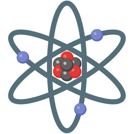atom structure with orbiting electrons clip art preview