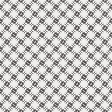 レトロな幾何学模様 線 円および菱形の星を抽象化します シームレスなベクトルの背景 プレーン色 色を変更する簡単です のイラスト素材 ベクタ Image