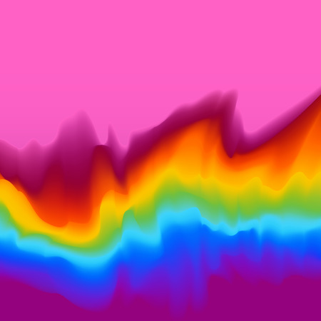 universal colorful background with bright wavy asymmetric stripes