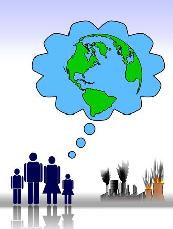 Beautiful illustration of think about our planet