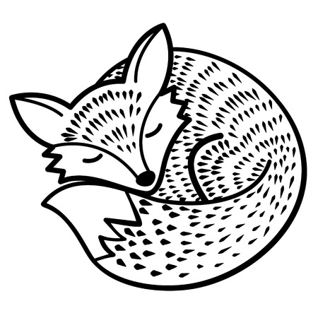 fox outline stock photos and images 123rf fox outline