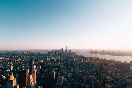 Long view of new york city Stock Photo