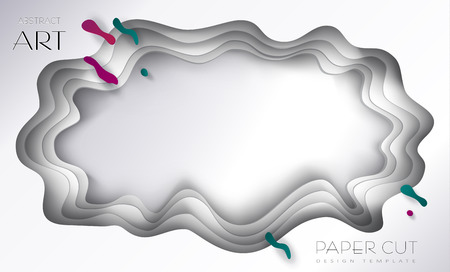 Cut paper artistic abstract background modern wallpaper greeting card 3d paper art frame cut paper texture with colorful paper layers holiday party birthday business card brochure cover advertising background template craftsmanship flyer vector