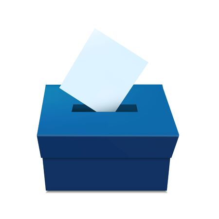 Elections vote box template with voting paper