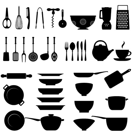 絵のペン スタイルの調理器具 のイラスト素材 ベクタ Image