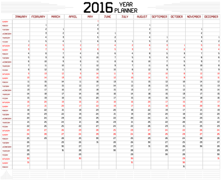 custom yearly planner