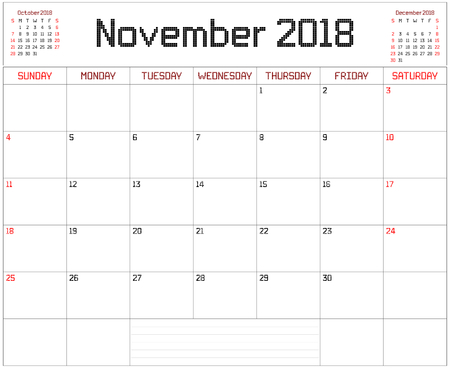 26 361 November Calendar Cliparts Stock Vector And Royalty Free