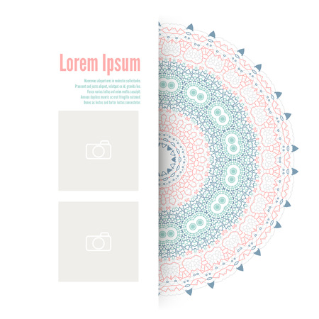 line art half circle template vector illustration royalty free