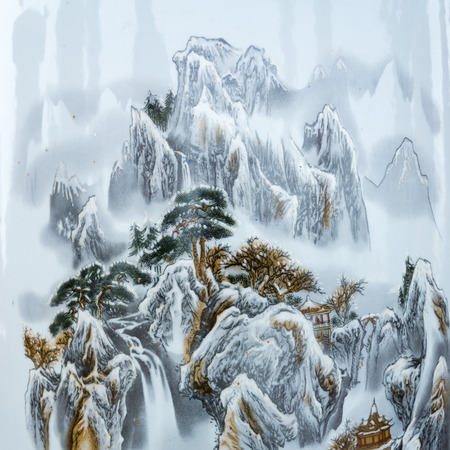 富士山絵画 の写真素材・画像素材. Image 17943930.