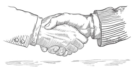 People Shaking Hands Vector Of Handshake Two Businessmen At Retro Engraving Style People Shaking Hands Vector Of Handshake Two Businessmen At Retro Engraving Style
