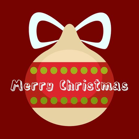 Merry Christmas Greeting Card Holiday Decorations With Colored