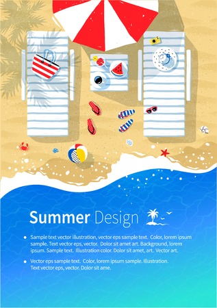 summer vacation flyer design royalty free cliparts vectors and