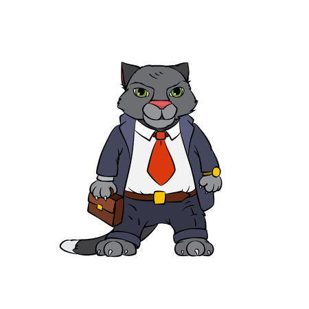 Chat D Homme D Affaires Avec Etui Et Cravate Animal En Costume Patron Chaton Clip Art Libres De Droits Vecteurs Et Illustration Image Chat D Homme D Affaires Avec Etui Et Cravate Animal En Costume Patron Chaton Clip Art Libres De Droits Vecteurs Et Illustration Image