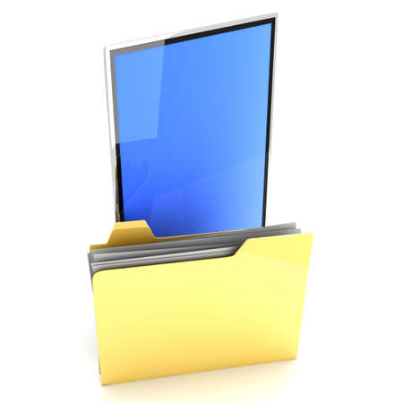 タブレット Pc のパッド デバイス 3 D レンダリングされたイラスト分離